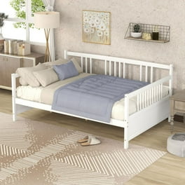 Gray Full Size Daybed Wood Bed with Twin Size Trundle Walmart