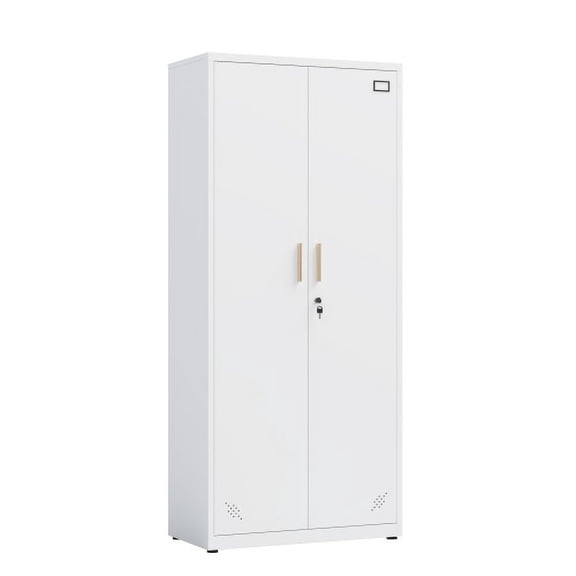 Dtwnek High Storage Cabinet with 2 Doors and 4 Partitions to Separate 5 Storage Spaces for Home, Office