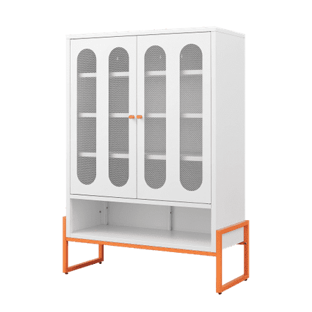 Dtwnek Modern Shoe Cabinet with 2 Doors, Storage Cabinet for Living Room, Bedroom, White