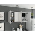 thumbnail image 1 of Dtwnek Rectangle 4 Doors Wall Cabinet for Home Living Room Office, White, 1 of 5