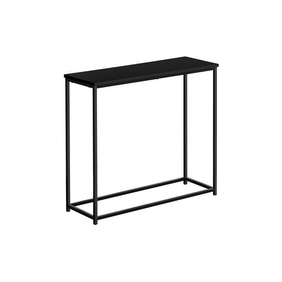 Dtwnek Rectangle Console Table with Metal Lges, Sofa Table for Living Room, Bedroom, Black
