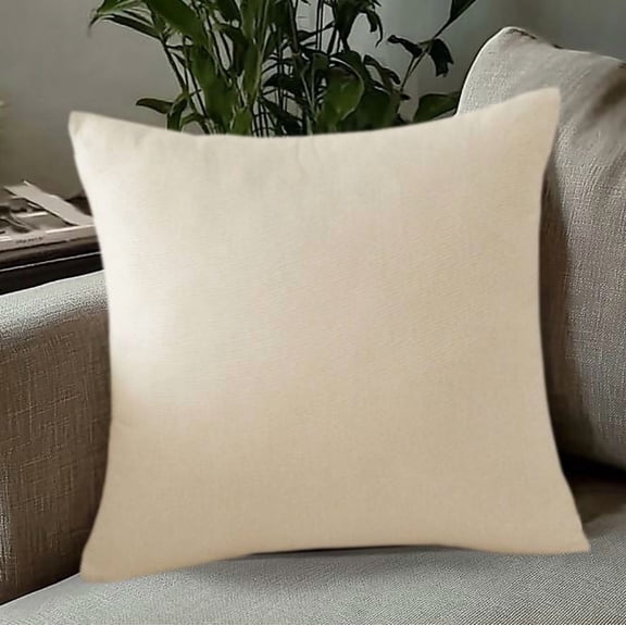 Dtwnek Set of 1 Throw Pillow Covers Decorative Pillow Case Linen Cushion Covers for Sofa, Couch, Bed, Office, 18" x 18"