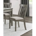 thumbnail image 1 of Dtwnek Set of 2 Classic Wood Side Chair Fabric Upholstered Seat Dining Chair, Gray, 1 of 5