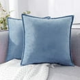 thumbnail image 1 of Dtwnek Set of 2 Soft Velvet Throw Pillow Covers Modern Square Home Decor Cushion Case for Bed Couch Sofa, 16 x 16 inch, 1 of 7