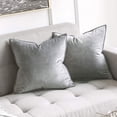 thumbnail image 1 of Dtwnek Set of 2 Soft Velvet Throw Pillow Covers Modern Square Home Decor Cushion Case for Bed Couch Sofa, 24 x 24 inch, 1 of 7
