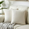 thumbnail image 1 of Dtwnek Set of 2 Throw Pillow Covers Solid Color Cushion Case Soft Decorative Square Pillow Case for Sofa Bedroom Car Couch, 24 x 24inch, 1 of 7