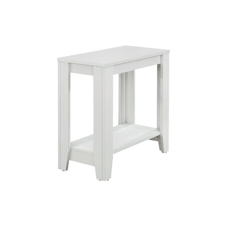 Dtwnek Side Table End Table with Bottom Shelf, Nightstand for Living Room, Bedroom, White