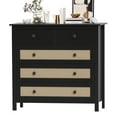 thumbnail image 1 of Dtwnek Sideboard Buffet Cabinet with 4 Drawers, Modern Wooden Console Cabinet for Kitchen, Living Room, Hallway, Black, 1 of 8