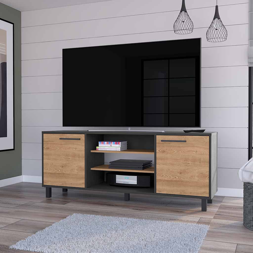 Dtwnek TV Stand for TVs Up to 65", TV Table with Open Shelf