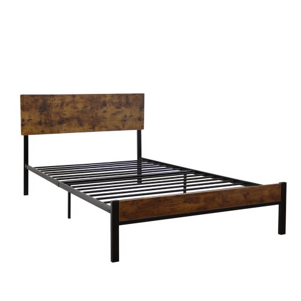 Dtwnek Twin Size Platform Bed Sturdy Metal Bed Frame, Black