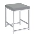 thumbnail image 1 of Dtwnek Upholstered Square Vanity Stool for Home, Bedroom, Light Gray, 1 of 5