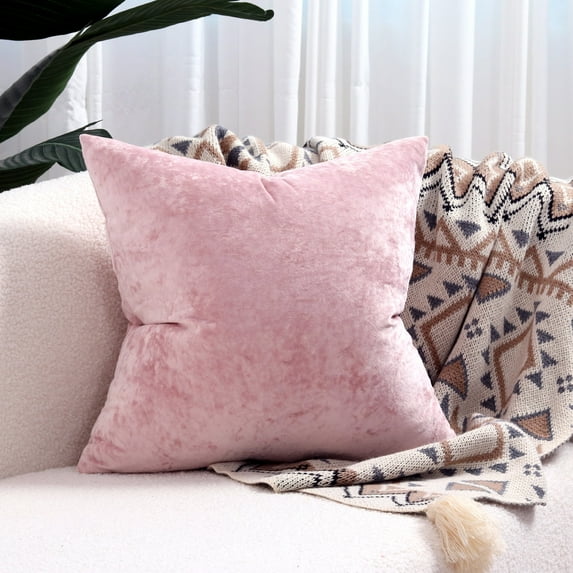Dtwnek Velvet Cushion Case Super Soft Decorative Square Throw Pillows Covers Set for Sofa Bedroom Car Office, 22x22inch