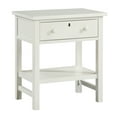 thumbnail image 1 of Dtwnek Wood Beside Table End Table with 1 Bottom Shelf, 1 Drawer Nightstand for Living Room, Bedroom, White, 1 of 10
