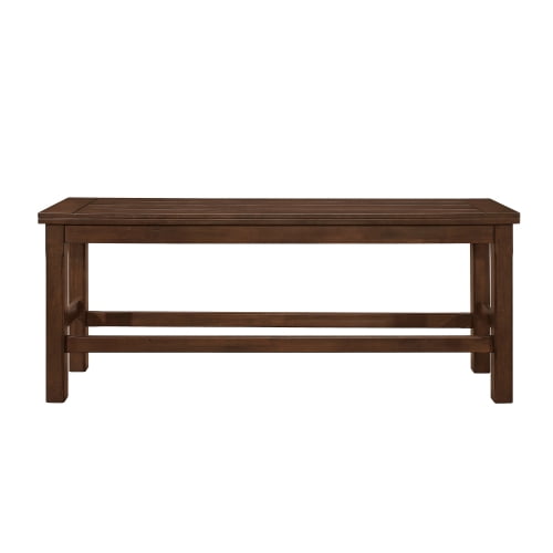 Dtwnek Wood Counter Height Dining Bench for Living Room, Dining Room, Dark Brown