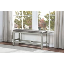 Dtwnek Wood Frame Counter Bench for Living Room, Dining Room, Dark Gray