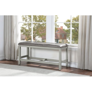 Dtwnek Wood Frame Counter Bench for Living Room, Dining Room, Dark Gray