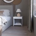 thumbnail image 1 of Dtwnek Wood Nightstand with Open Storage Shelf, White, 1 of 7