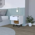 thumbnail image 1 of Dtwnek WoodNightstand with 1 Drawer and Bottom Shelf, White, 1 of 7