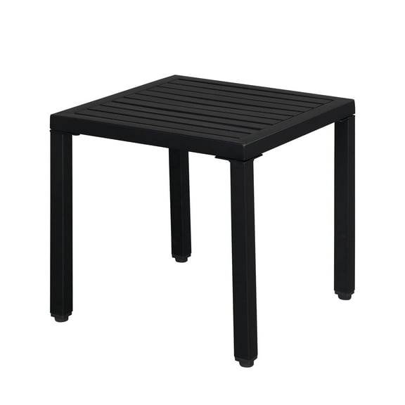 Dtwnek Wrought Iron Side Table,Black,19*19*18"