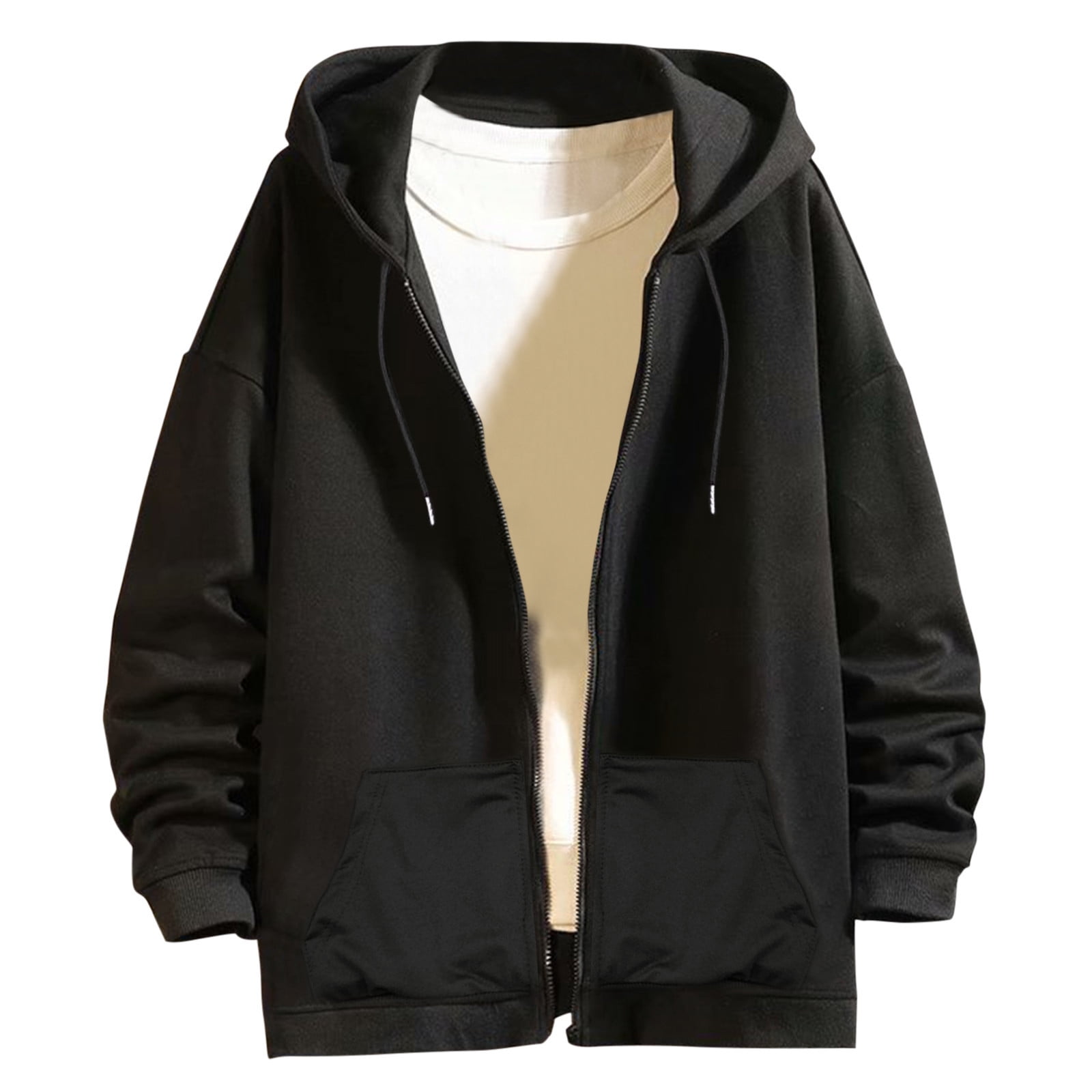 Simplmasygenix Clearance Men's Long Sleeve Jacket Coat Zipper Casual Print  Stand Collar With d Jacket 