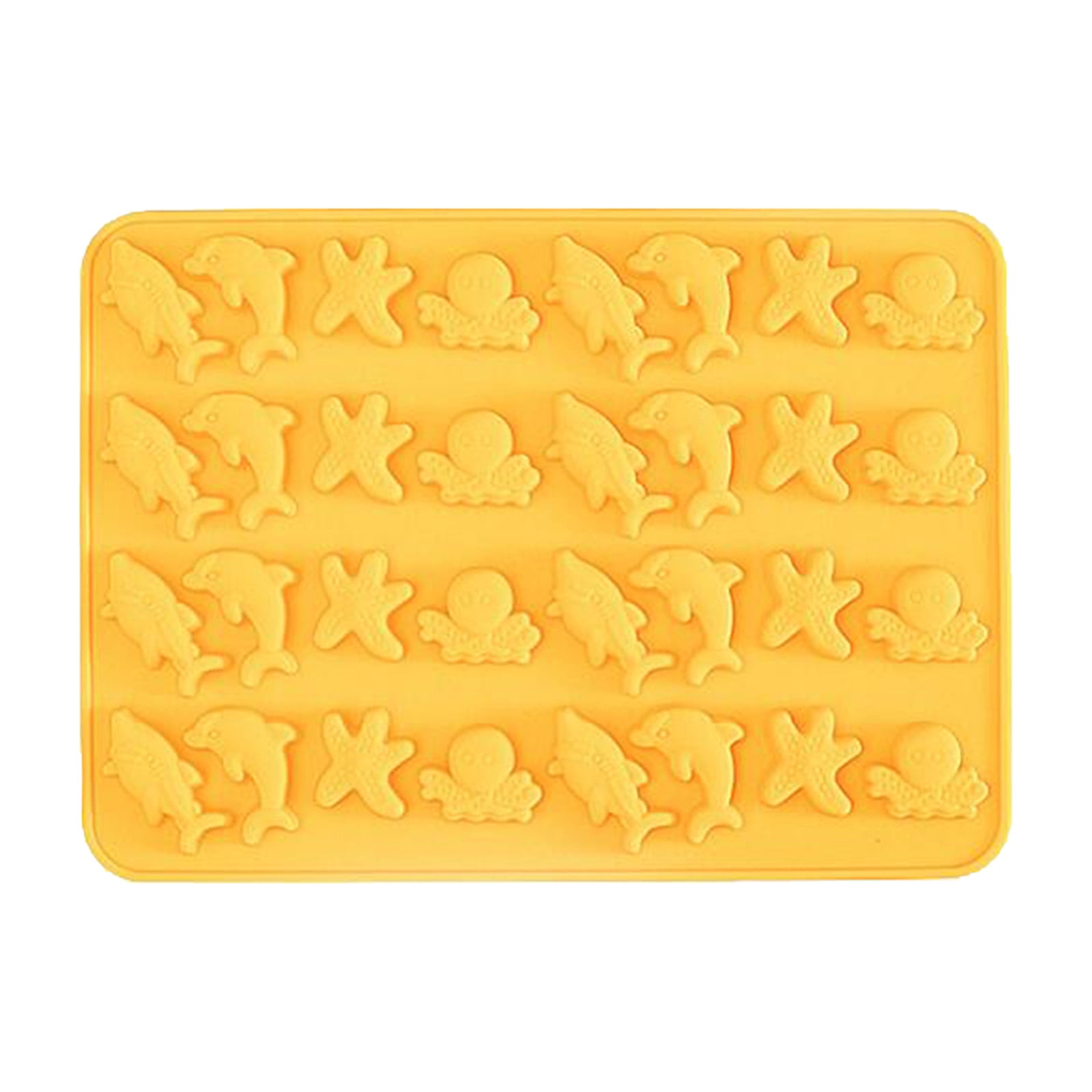 2Pcs Dinosaur Silicone Molds Food Grade Silicone Chocolate Molds, DIY QQ  Fudge Mold Non-Stick Candy Mold for Cupcake Decor