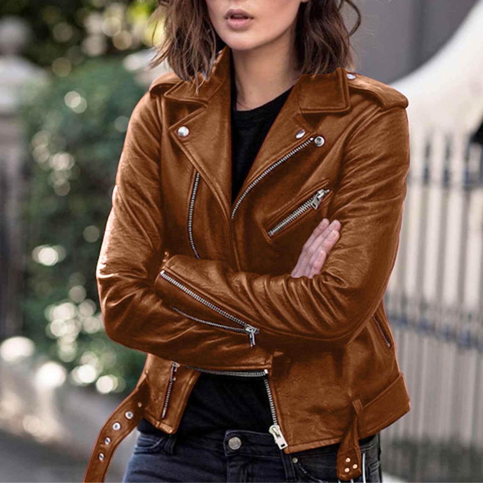 Fashion Women's Plus Size Leather Jackets