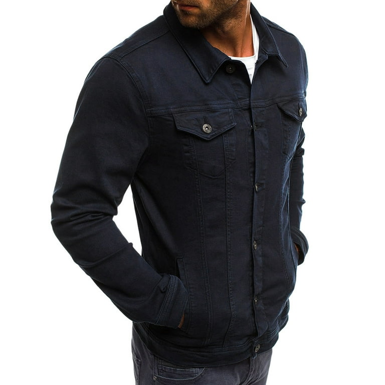 Dtydtpe Winter Jackets for Men, Men's Autumn&Winter Solid Color Long  Sleeved Jacket Hooded Plush Collar Parkas Jackets for Men 