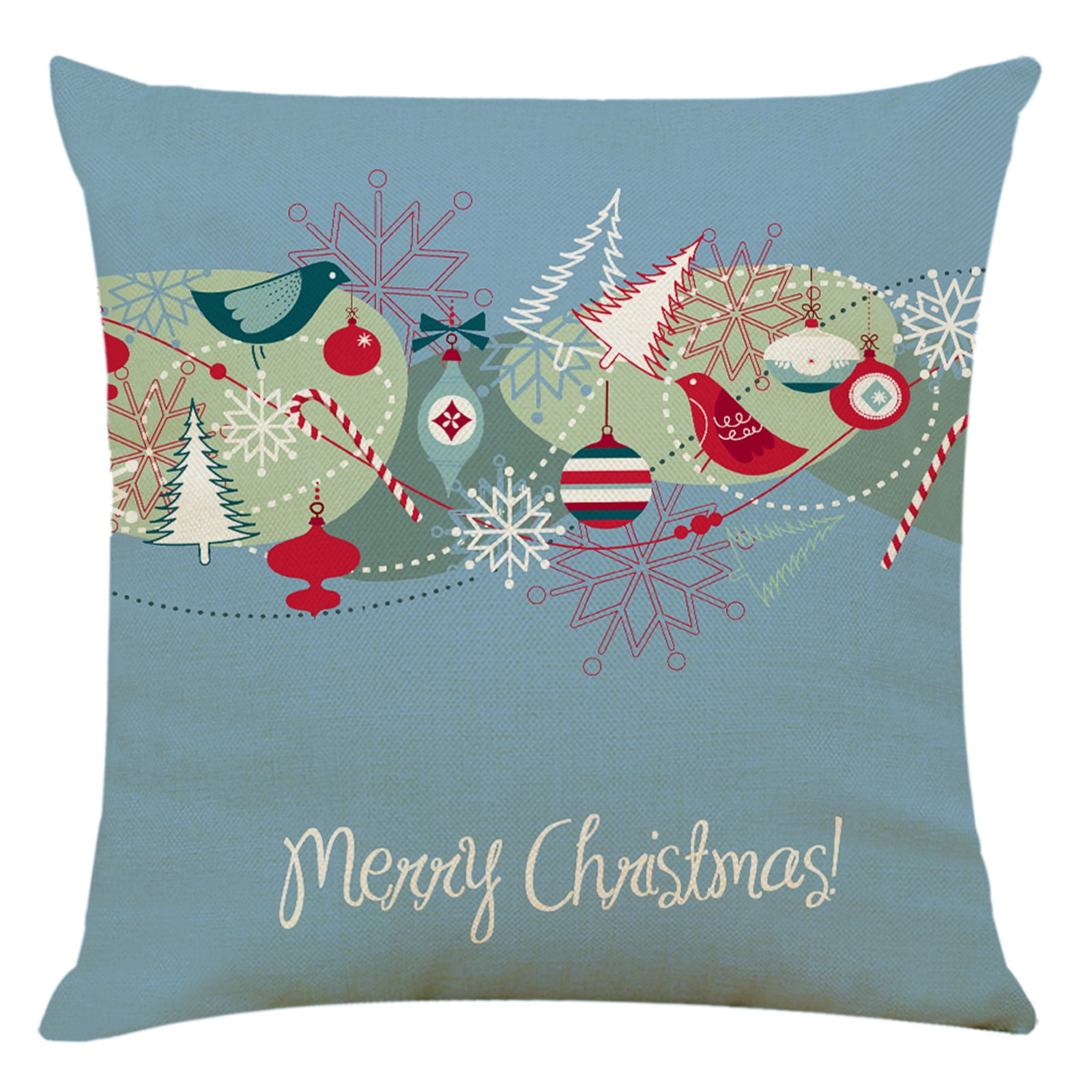 Dtydtpe Fall Pillow Covers, Merry Christmas Linen Santa Claus Pillow ...