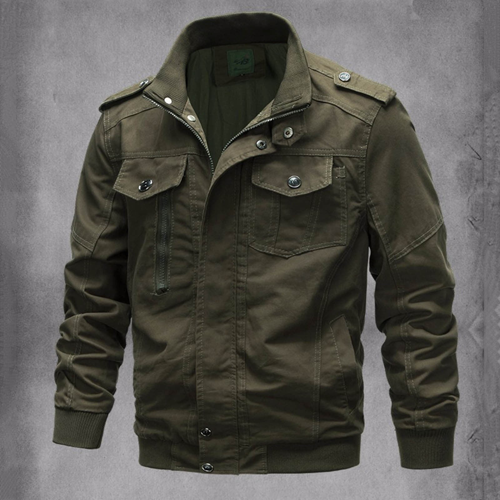 Dtydtpe Jacket Men, Men's Autumn Winter Military Clothing Zipper Pocket ...