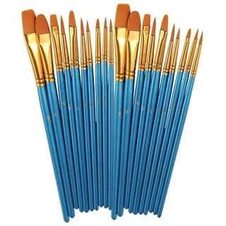 Small Stop Sign Pin Extra Fine Tip Pen Acrylic Paint Brush Set 2Packs/20  Pcs Nylon Hair Brushes For All Purpose Oil Wat