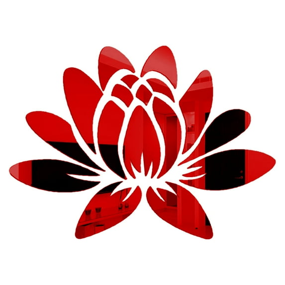 Dtydtpe Room Decor, Wall Decor Stickers 3D Mirror Wall Sticker Multicolor Flower Decal Home Room Art-Murals Decor