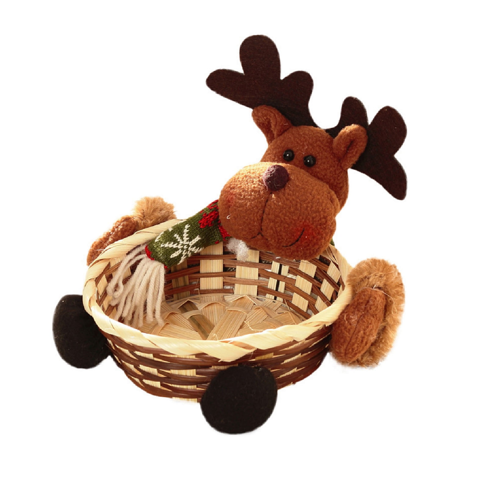 Dtydtpe Storage Bins Christmas Candy Storage Basket Decoration Santa