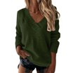 Angelica Fabric V-Neck Long Sleeves Sweater