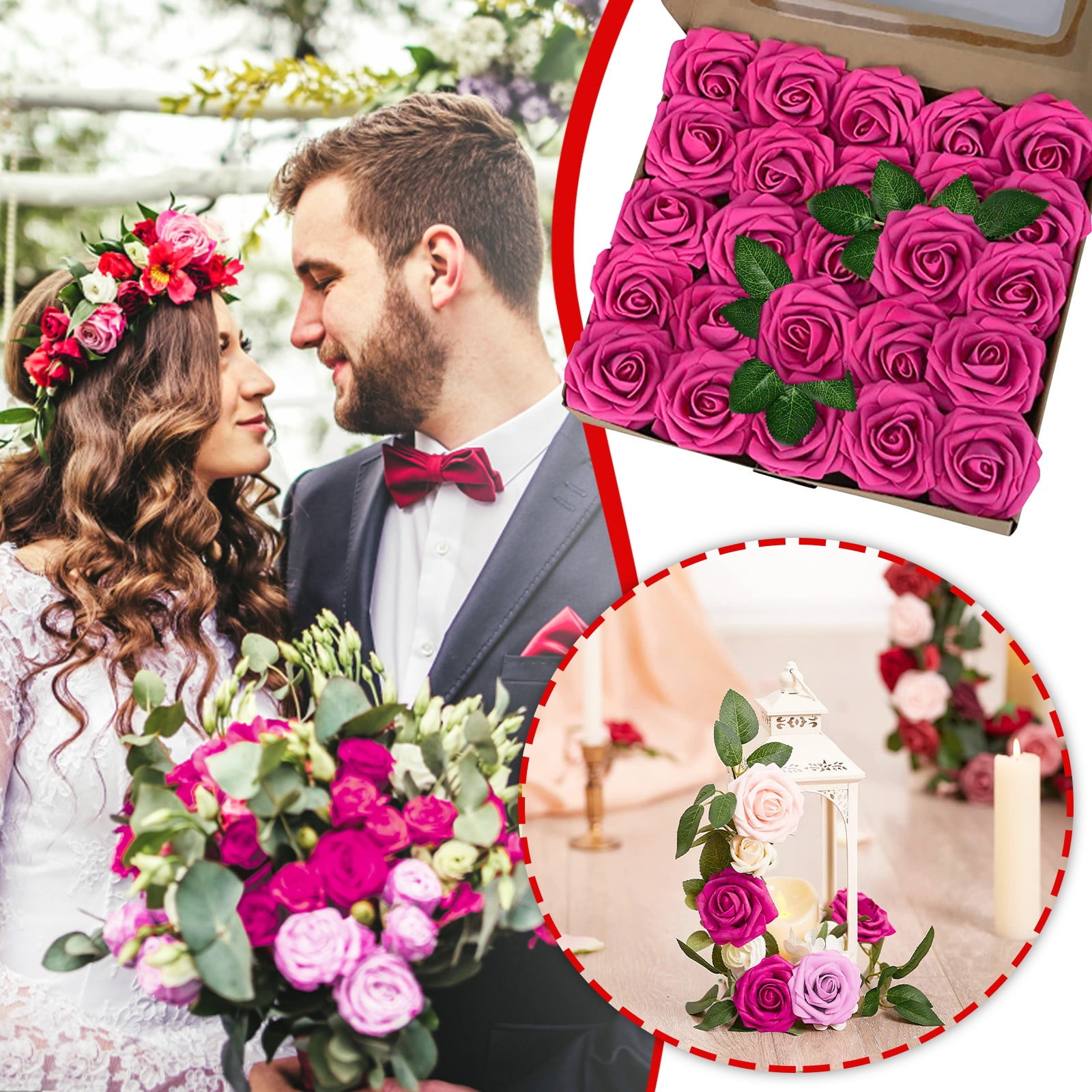 Dtydtpe Wedding Flower Foam Illustration Decoration Festival Box