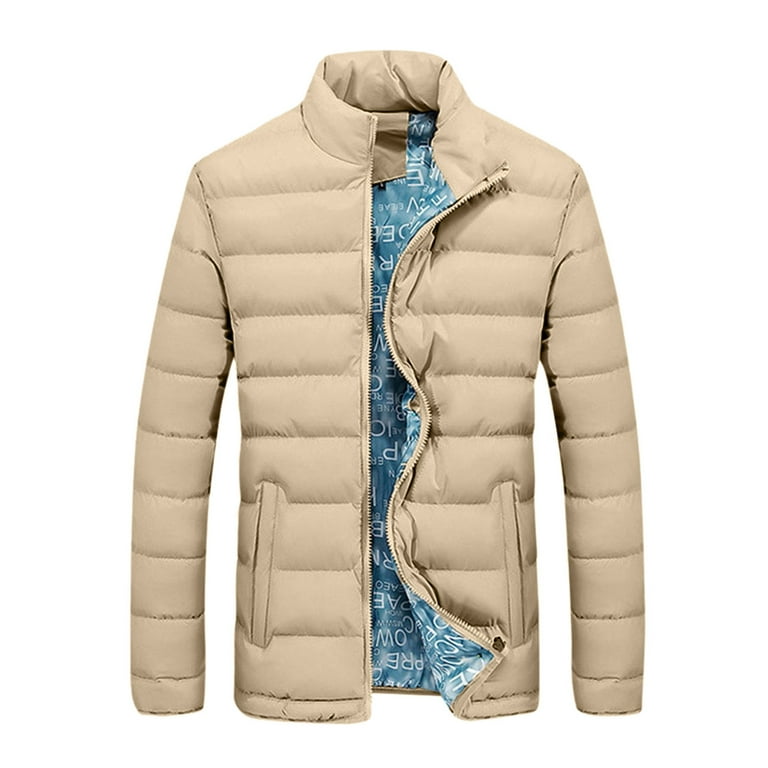 Dtydtpe Winter Jackets for Men Men s Autumn Winter Solid Color