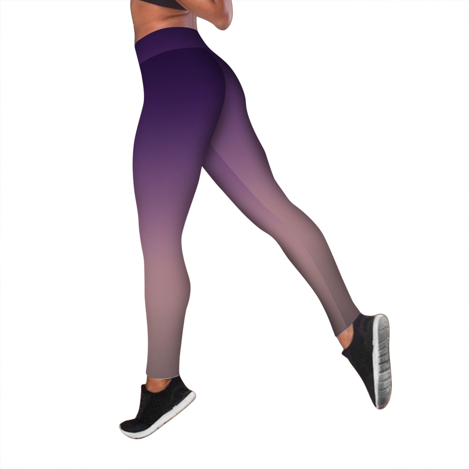 Gaiam Dark Purple High Waisted Leggings Yoga Pants Workout