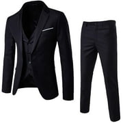 Dtydtpe blazer for men Men's Suit Slim 3-Piece Suit R Business Wedding Party Jacket Vest & Pants jackets for men