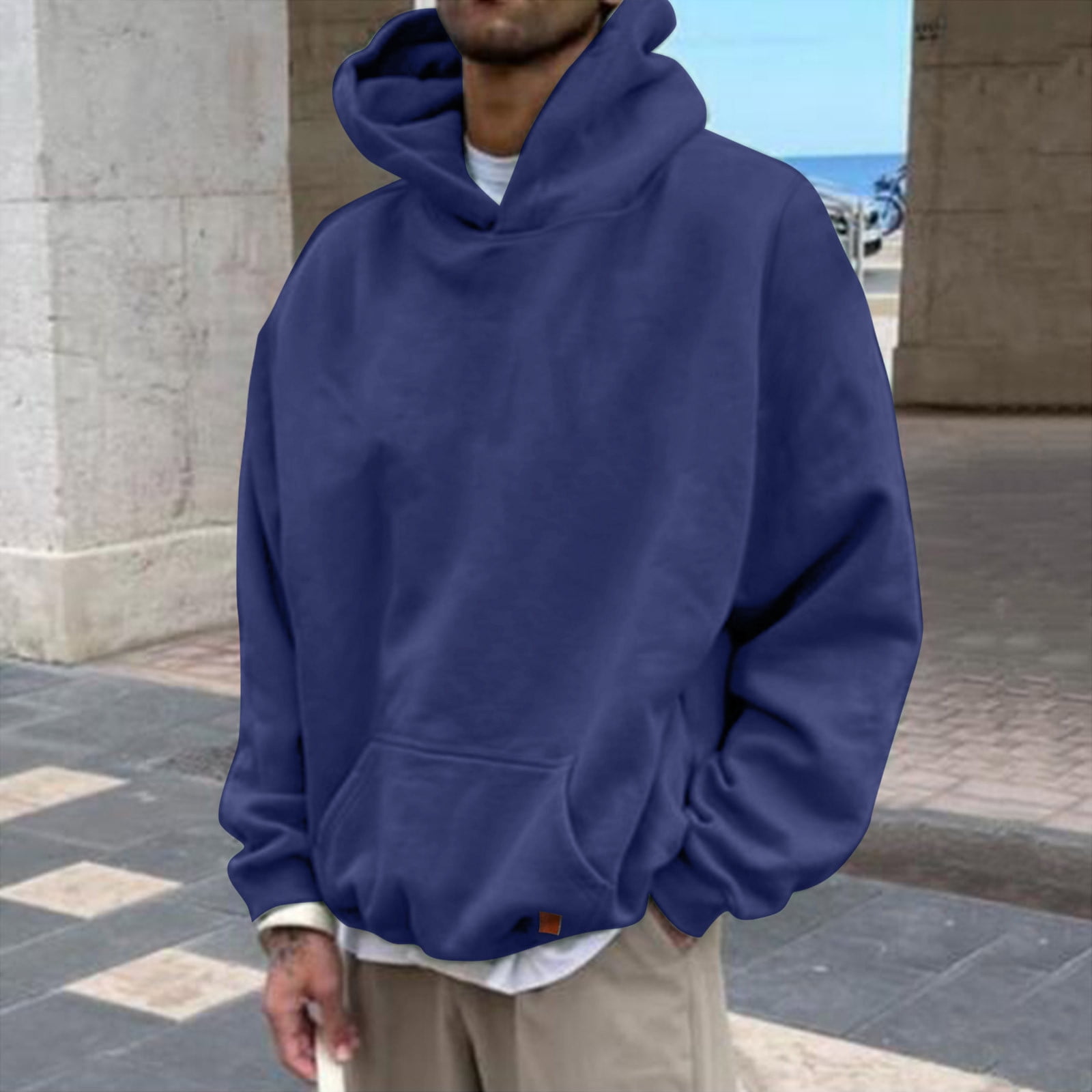 dtydtpe men's fashion hoodies mens autumn and winter casual loose solid hooded  sweater top hoodies for men - Walmart.com
