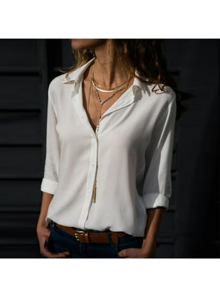 Womens White Button Up Shirt