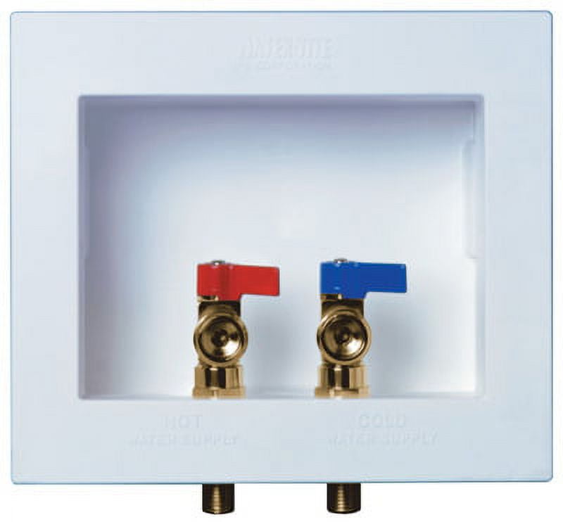DuAll Dual Drain CPVC Washing Machine Outlet Box With 1/2" Brass Co