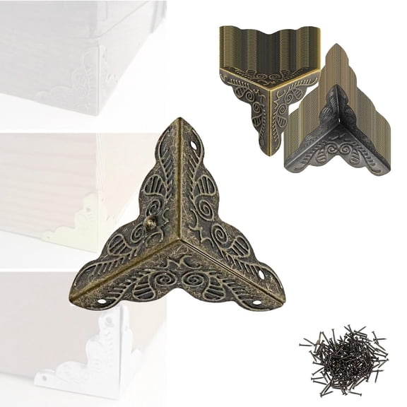 Du S T Corners For Stairs Antique Corner Decorative Corner Stair Corner Du S T Guards With Screws Corner Pad Corner Protector For Wooden Steps Decorative Furniture Protector for Hardwood Floors with