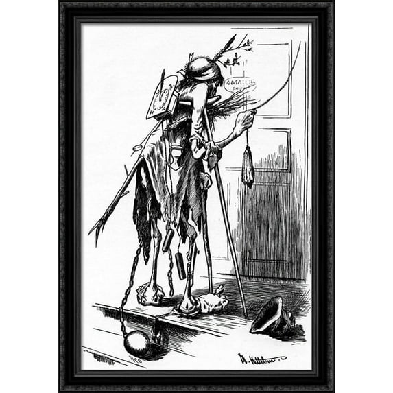 Du Slette Tid 28x40 Large Black Ornate Wood Framed Canvas Art by Theodor Severin Kittelsen