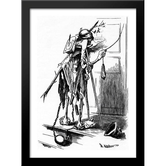 Du Slette Tid 28x40 Large Black Wood Framed Print Art by Theodor Severin Kittelsen