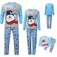 thumbnail image 1 of DuAnyozu Christmas Family Matching Outfits Christmas Costume Snowman Prints Tops Pants Pajama Set, 1 of 5