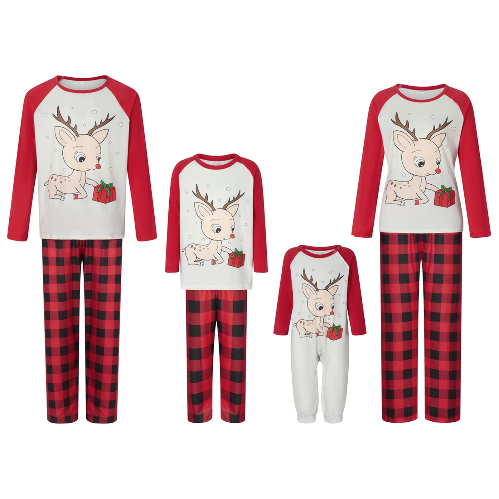 DuAnyozu Christmas Family Matching Plaid Flannel Pajama Pj Sets ...