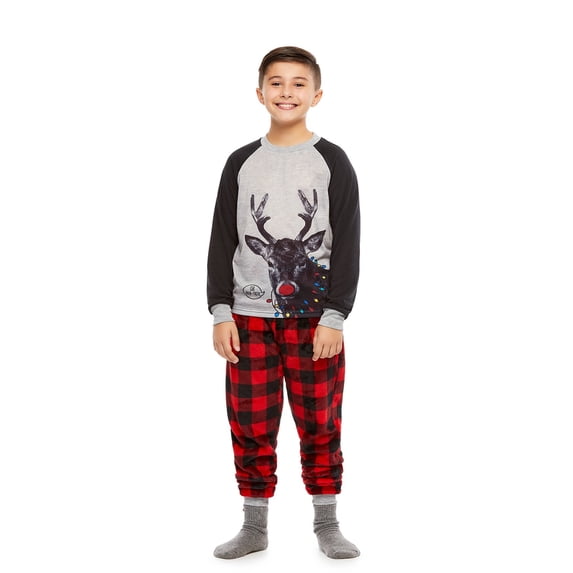 DuAnyozu Christmas Pajamas for Family 2023 Family Christmas Pjs Matching Sets Plaid Family Christmas Pajamas Sleepwear