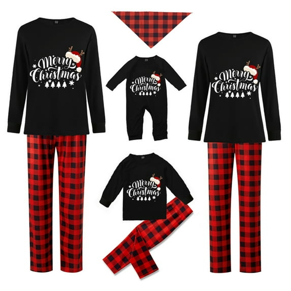 DuAnyozu Christmas Pajamas for Family Christmas Pjs Matching Sets for Couples Adults Kids Holiday Sleepwear Xmas Jammies