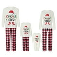 thumbnail image 1 of DuAnyozu Christmas Pajamas for Family Matching PJ's Sets with Letter and Printed Long Sleeve Tee and Bottom, 1 of 9