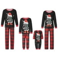 thumbnail image 1 of DuAnyozu Family Matching Christmas Pajamas Set Long Sleeve Elk Print Tops Plaid Pants XMAS Sleepwear Pjs, 1 of 10