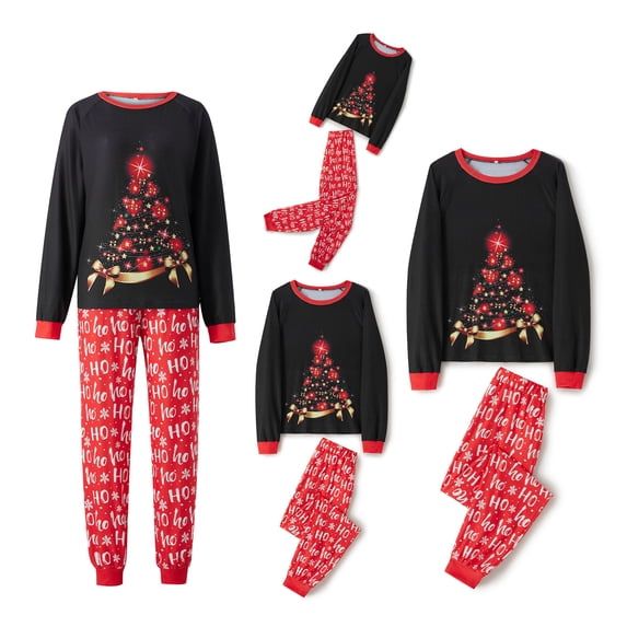 DuAnyozu Family Matching Pajama Sets Cute Polar Bear Sleepwear Christmas Clothes